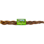 Braided bully stick on a white background