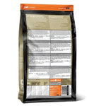 Pet food package with visible label on a white background