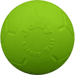 Scented green apple Jolly Pets soccer ball for dogs, 8" size, durable and floats