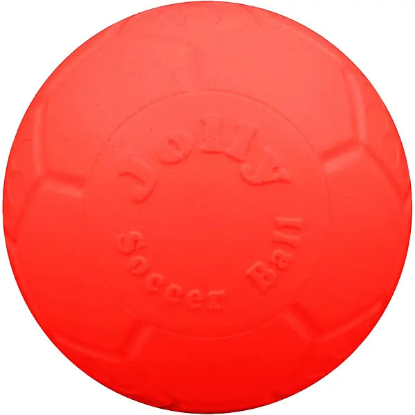 Jolly Pets orange soccer ball for dogs, vanilla scented and puncture-resistant