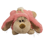 Plush toy with a pink fur on a white background