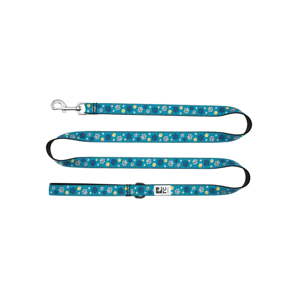 Dog leash with floral pattern on a white background