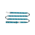 Dog leash with floral pattern on a white background