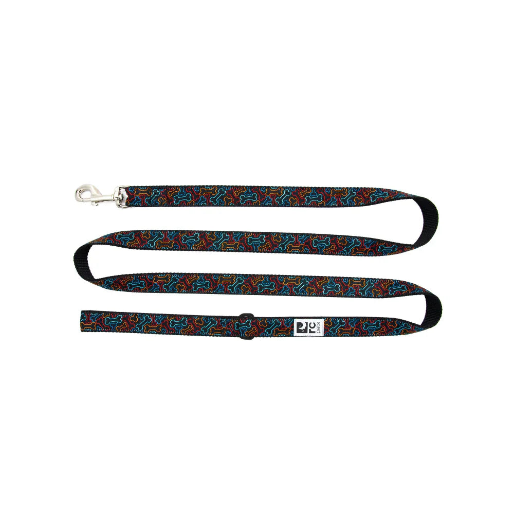 Dog leash with patterned design on a white background