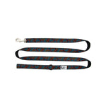 Dog leash with patterned design on a white background