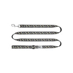 Dog leash with floral pattern on a white background