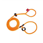 Orange dog leash with white background