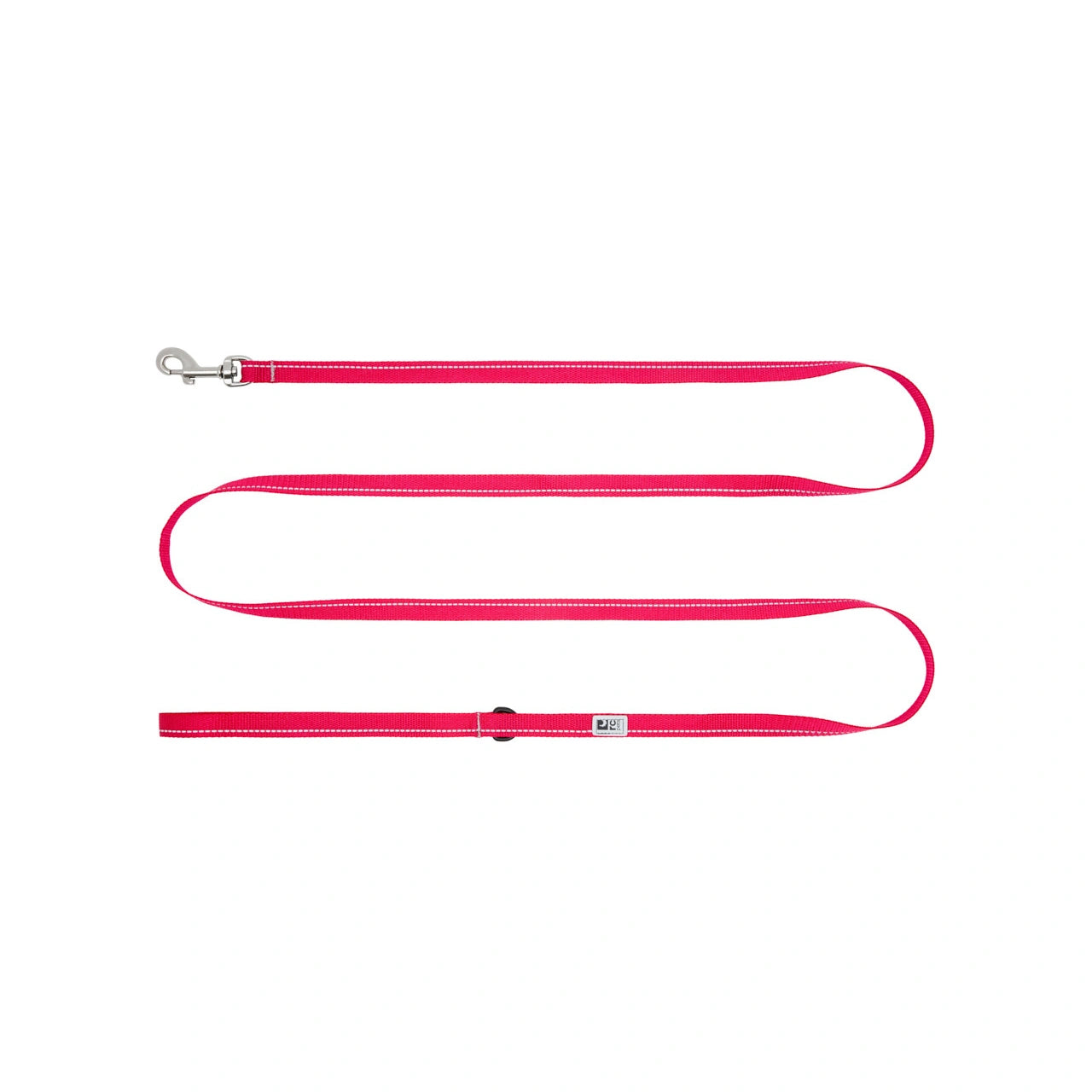 Pink dog leash on a white background