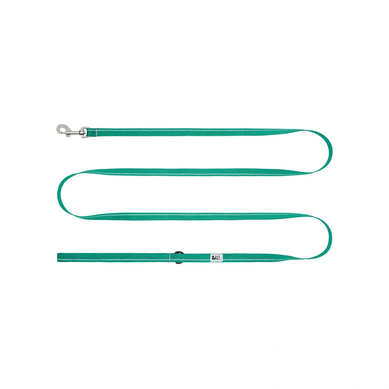 Green dog leash on a white background