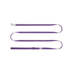 Purple dog leash on a white background