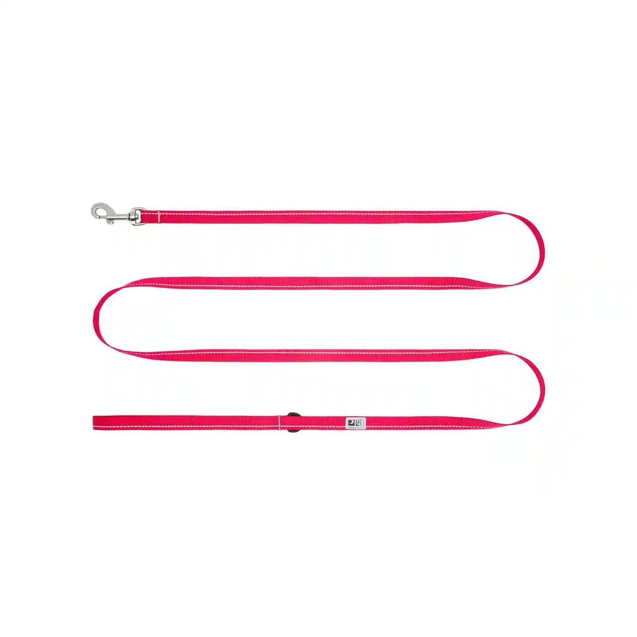 Red dog leash on a white background