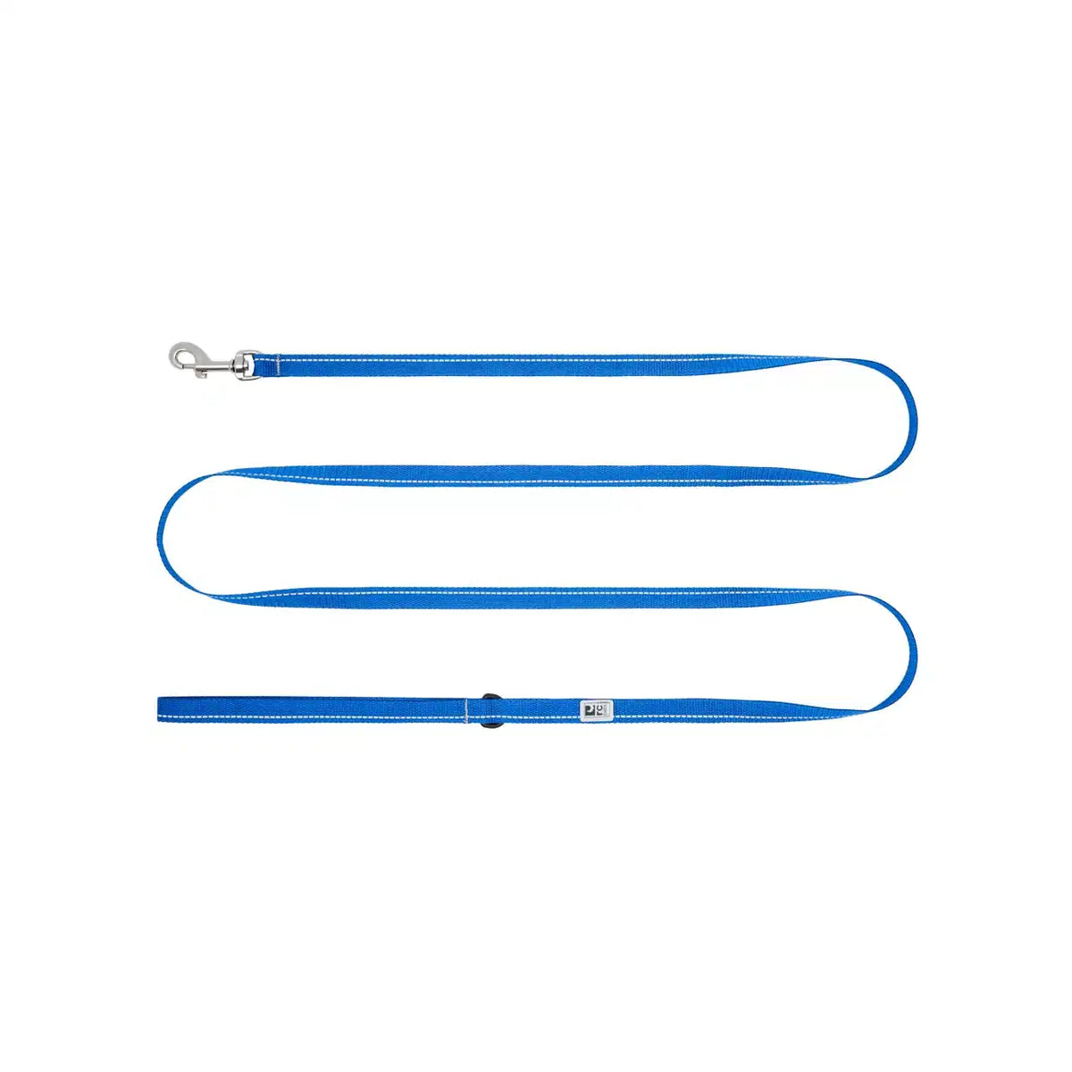Blue dog leash on a white background