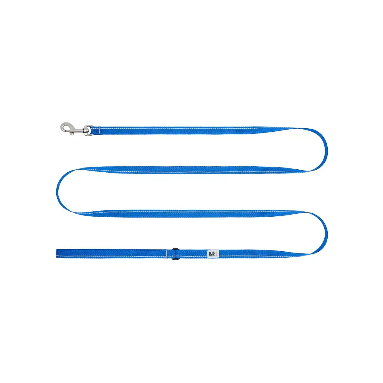 Blue dog leash on a white background