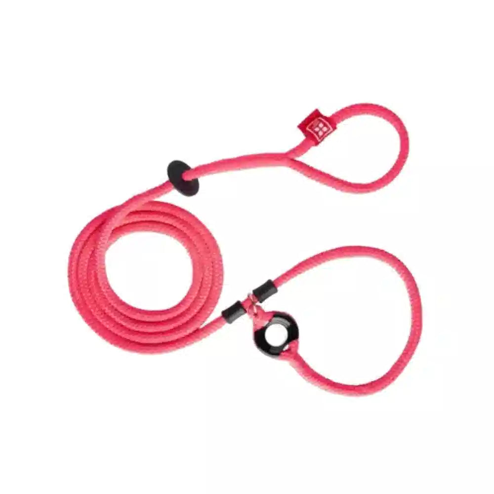 Pink dog leash  on a white background