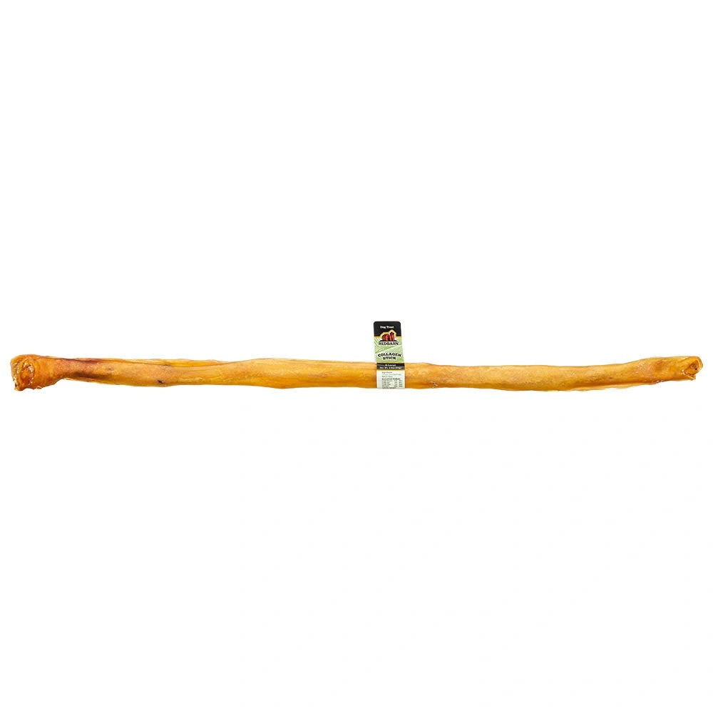 Long wooden stick with a label on a white background
