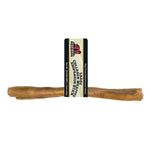 Collagen-wrapped beef stick with Redbarn branding on a white background