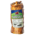 Redbarn Glazed Beef Cheek Roll treat for dogs in packaging on a white background