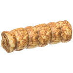 Rolled-up cheek roll on a white background