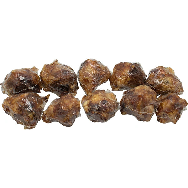 Ten pearly chompers on a white background